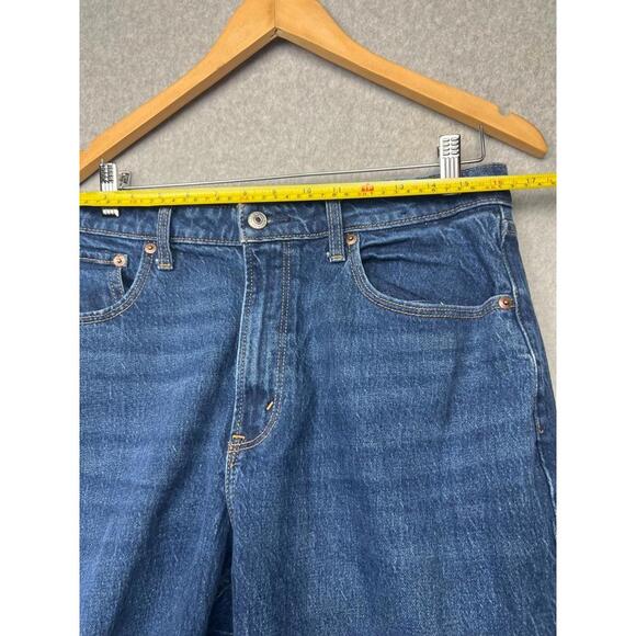 Abercrombie & Fitch The 90s Relaxed DenimJeans High Rise Wide Cuff Ankle 31/12R - Picture 3 of 11